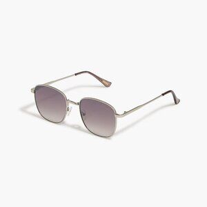 J Crew Factory Womens Metal Round Frame Sunglasses in Silver $40 BZ399